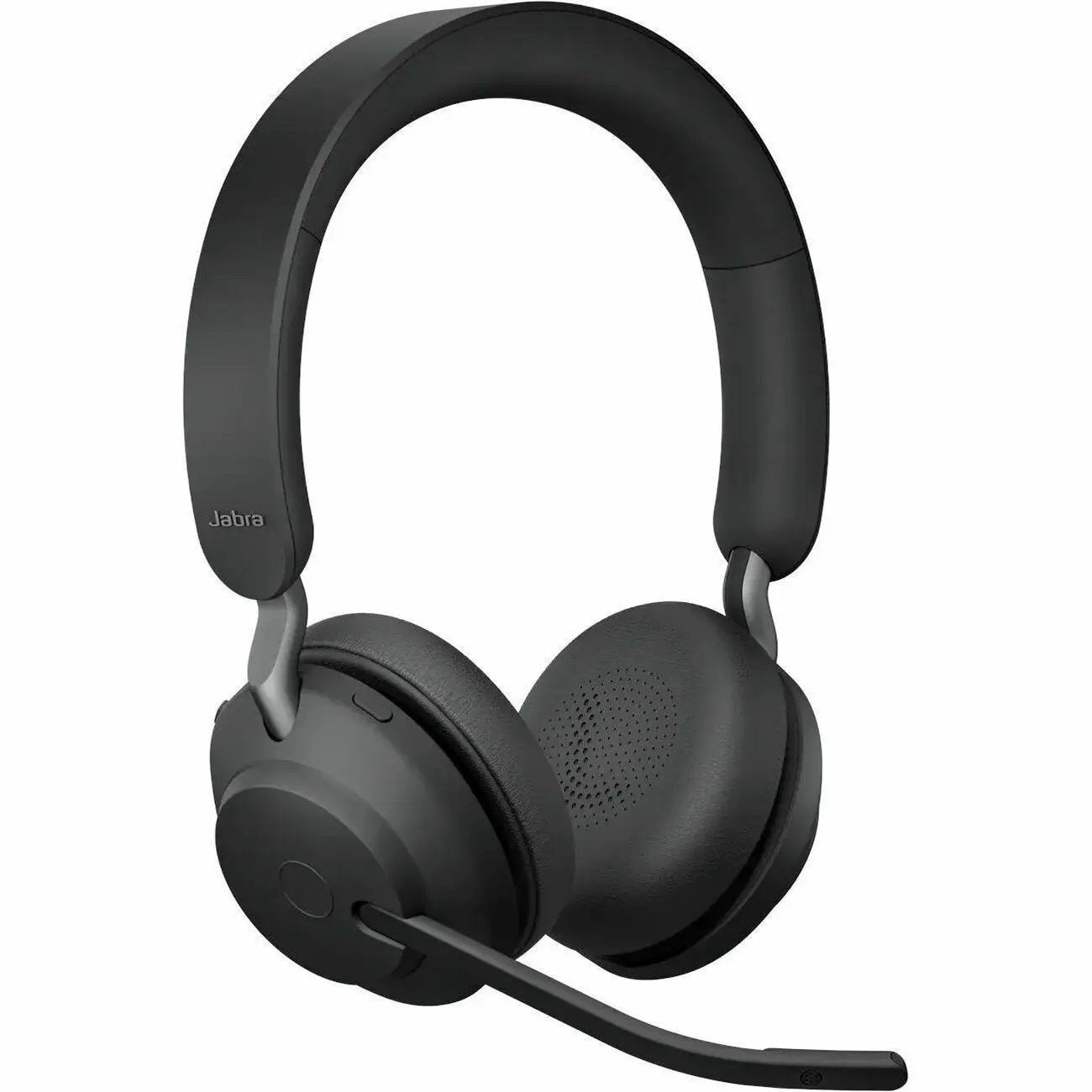 Jabra Evolve2 65 MS Stereo Std headset, black over-ear with boom mic