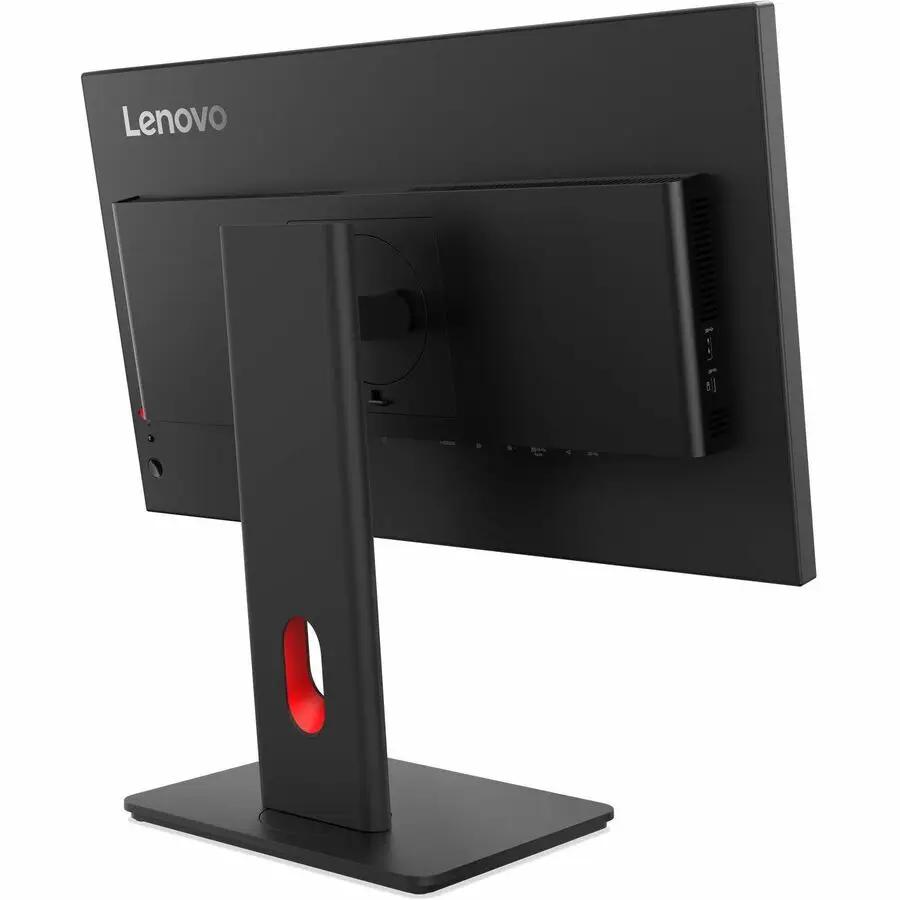 Lenovo ThinkVision T24D-40 24-inch monitor with Eclipse Black body and red-accent stand
