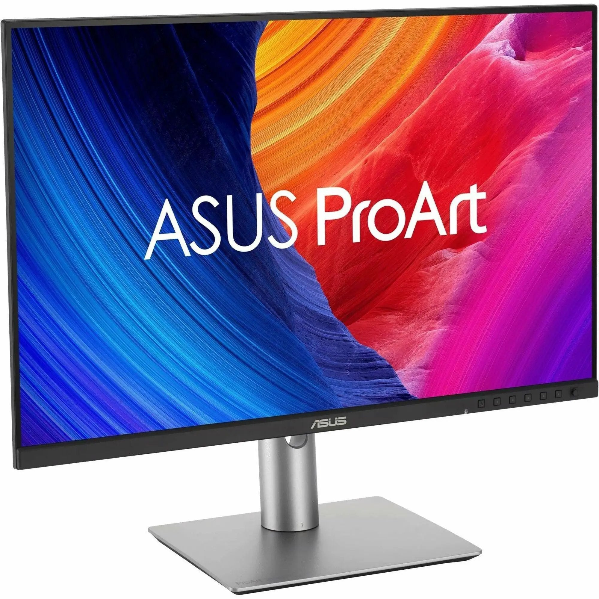 ASUS ProArt PA248QV Gen2 24.1-inch WUXGA IPS monitor with black bezel on a silver stand