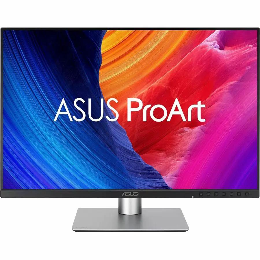 ASUS ProArt PA248QV Gen2 24.1-inch WUXGA IPS 100Hz monitor with black bezel on silver stand