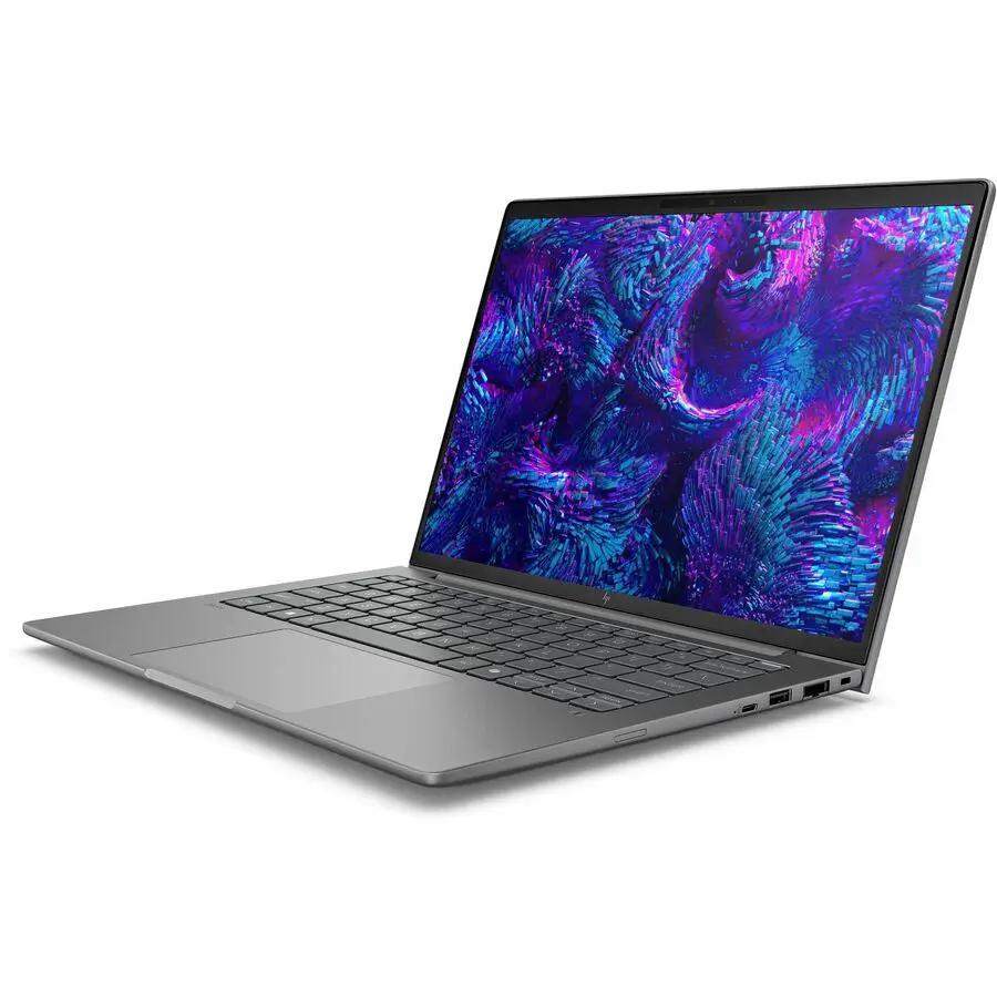 HP ZBook 14 Mobile Workstation in silver metal chassis with 14-inch display, 32GB RAM, 1TB SSD