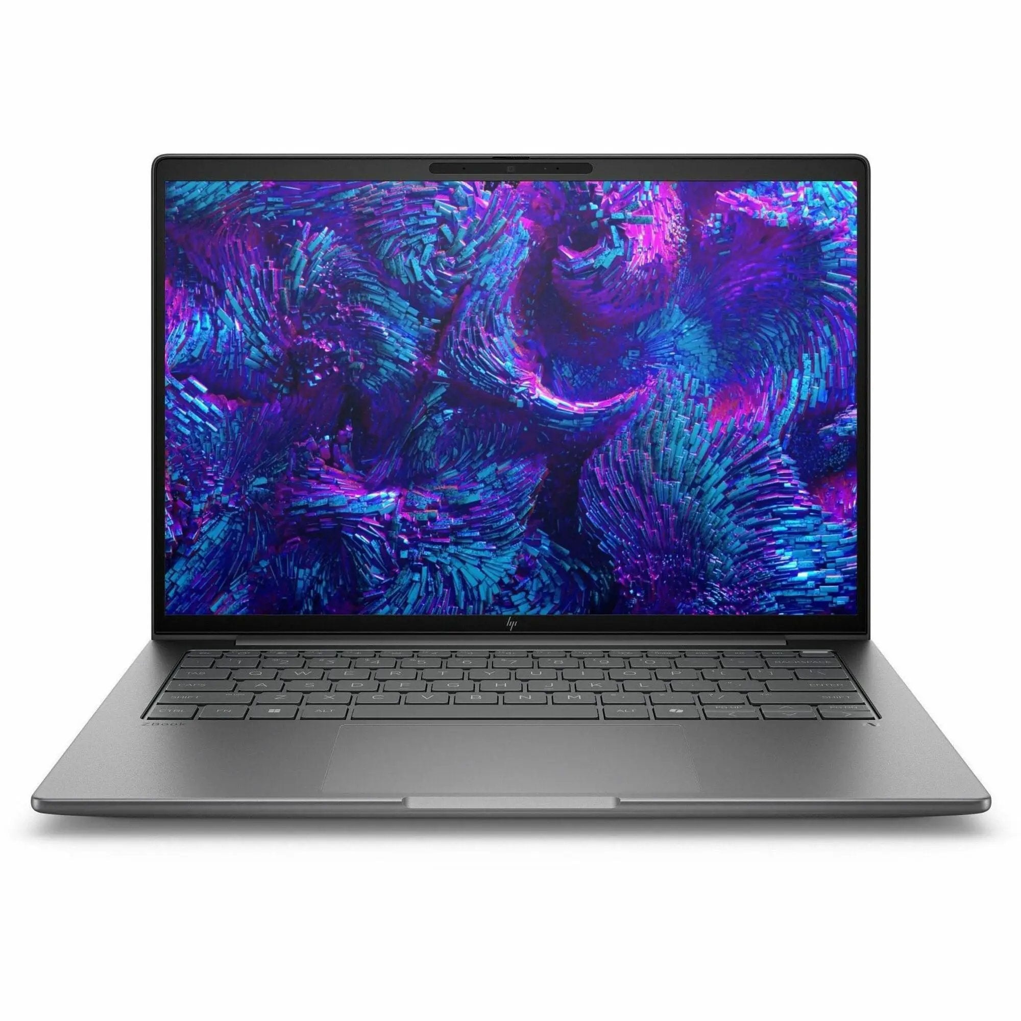 HP ZBook 14 Mobile Workstation laptop, space-gray finish with vibrant display