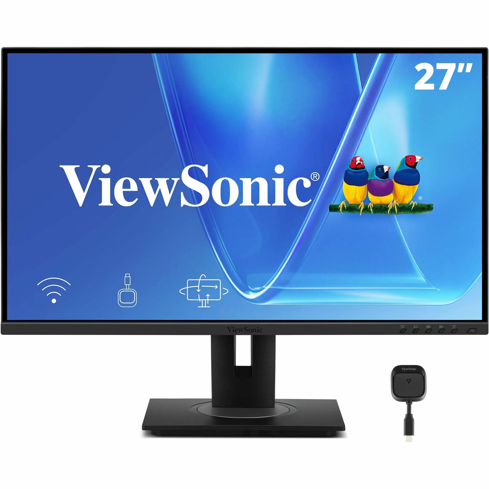 ViewSonic VG2748N 27-inch IPS monitor on black stand