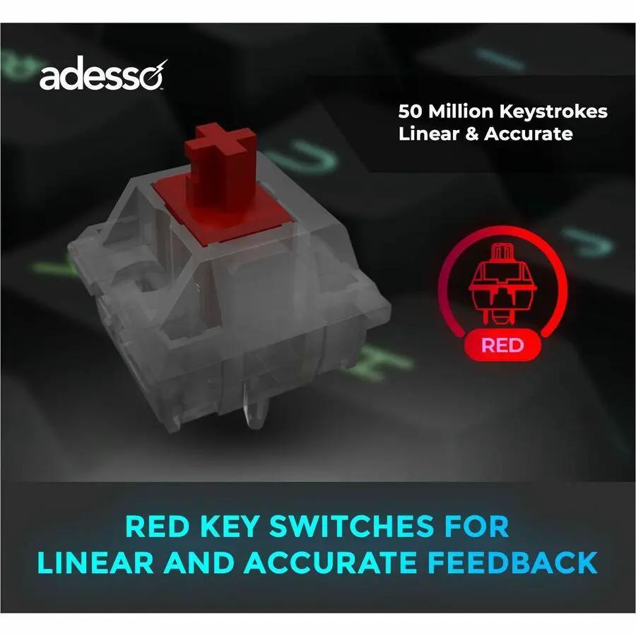 Adesso EasyTouch-130SB Desktop Mechanical Keyboard with Smart Card Reader