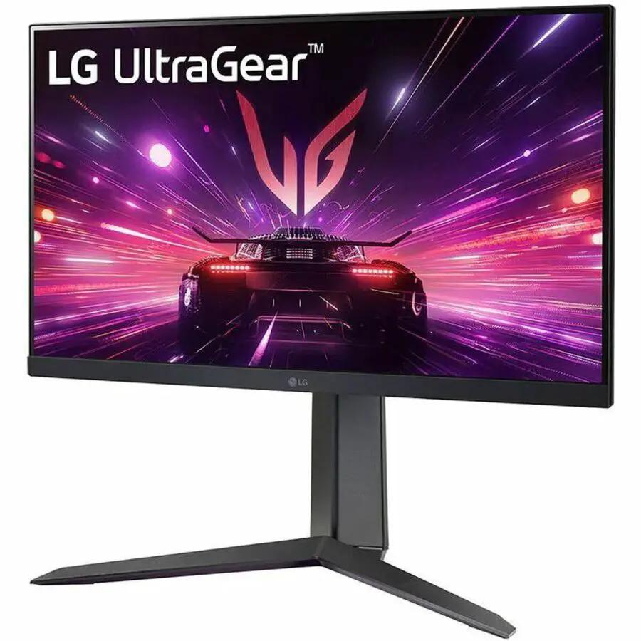 LG UltraGear 24GS65F-B 24-inch IPS gaming monitor on a black V-stand, 180Hz 1ms LG Electronics