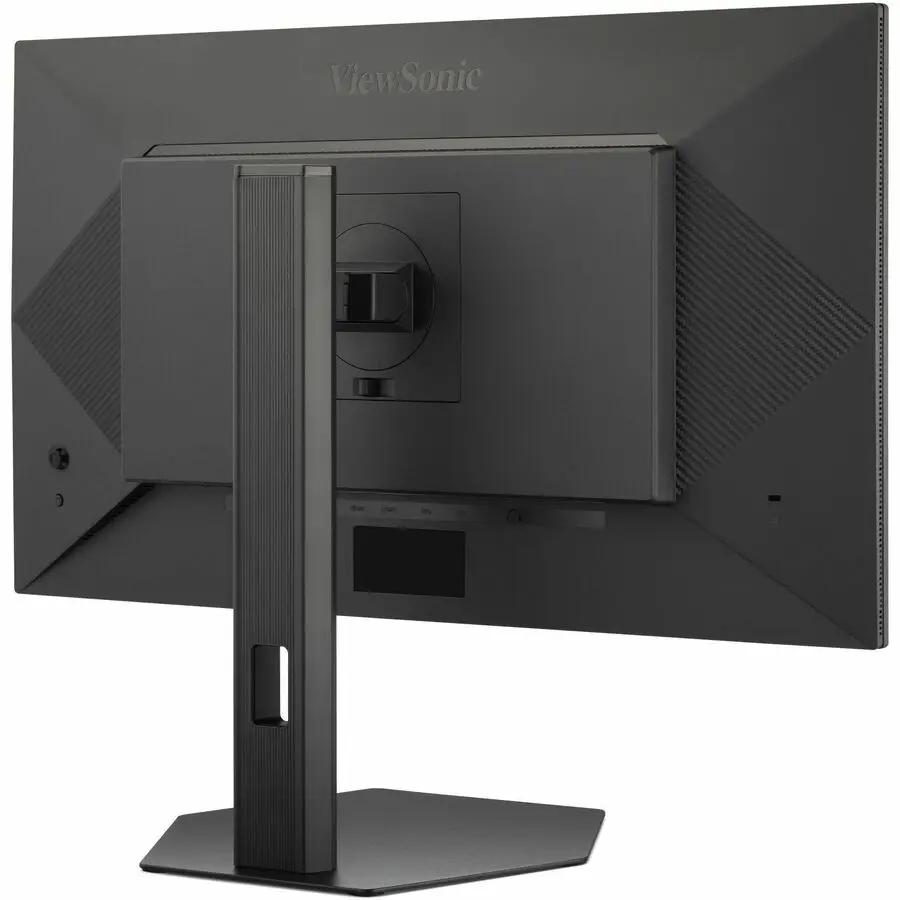 ViewSonic VX2738 27-inch monitor, rear view on a black stand.