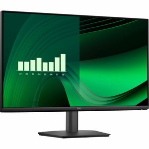Monitor with a green display showing a bar graph on a white background