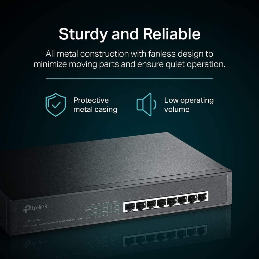 TP-Link TL-SG1008MP 8-Port Gigabit PoE+ Switch