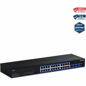 TRENDnet 28-Port Gigabit Switch with 4 x 10G SFP+ Ports