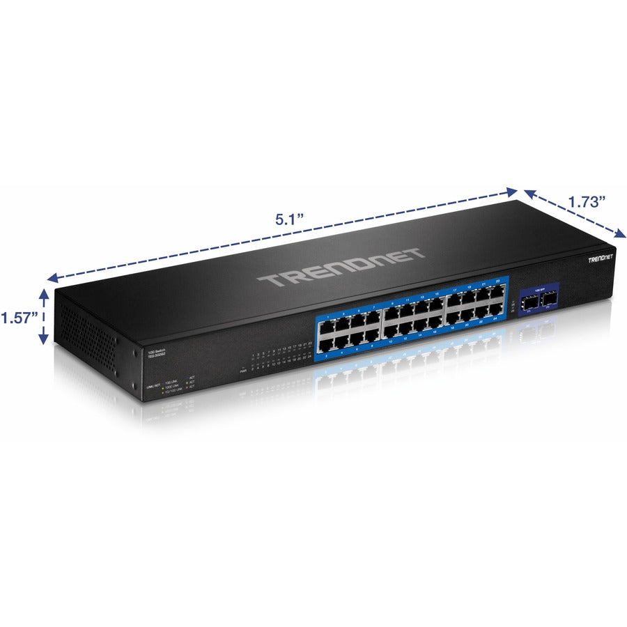 TRENDnet 28-Port Gigabit Switch with 4 x 10G SFP+ Ports